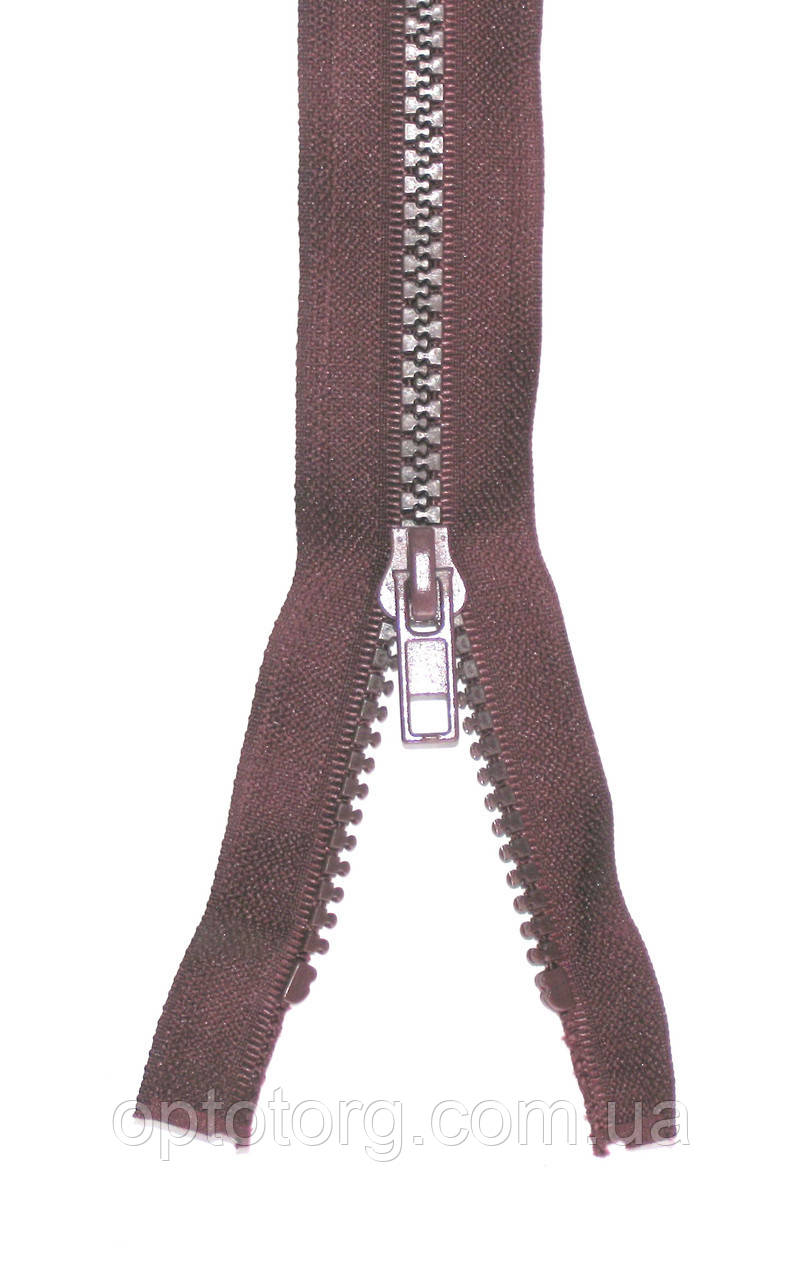 Блискавка тракторна №5 бордова пластикова довжина 75см 2Б