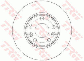 Передні гальмівні диски на Рено Дастер, Дачіа Дастер 4х4 D=280 мм/TRW DF6072 , фото 3