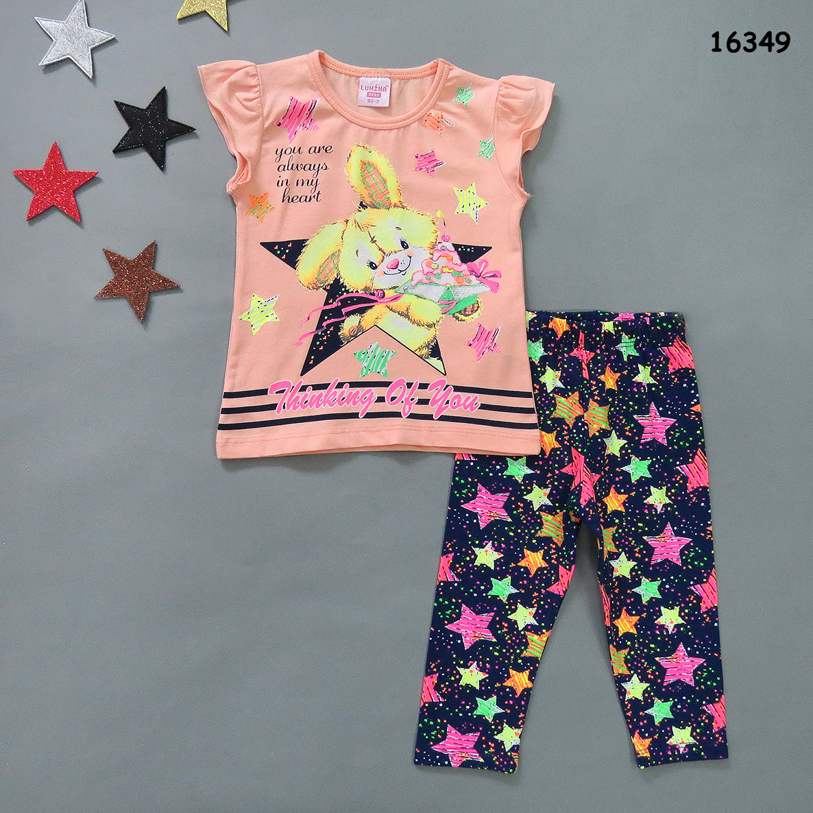 Літній костюм "Зайчик" для дівчикни. 98 см, фото 1