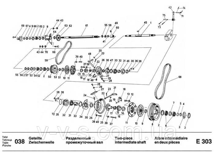 Купить Запчасти на косилку Е 302, Е 303, Е 302, Е 303 Фортшрит, цена ...
