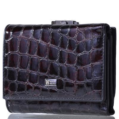 Жіночий шкіряний гаманець Wanlima 81042670015b1 Black/Gray