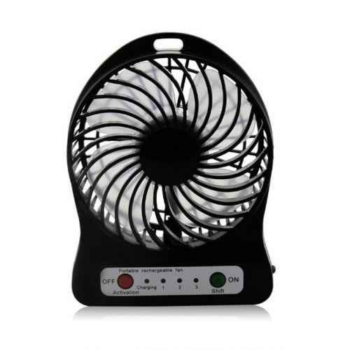 Вентилятор настільний Mini Fan XSFS-01 з акумулятором 18650 Black