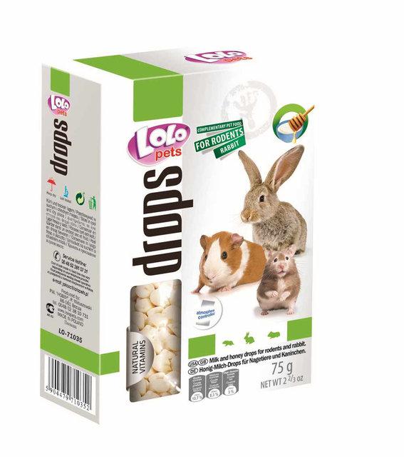 Дробоси медово-молочні для гризунів 75 г. Lolopets, фото 1