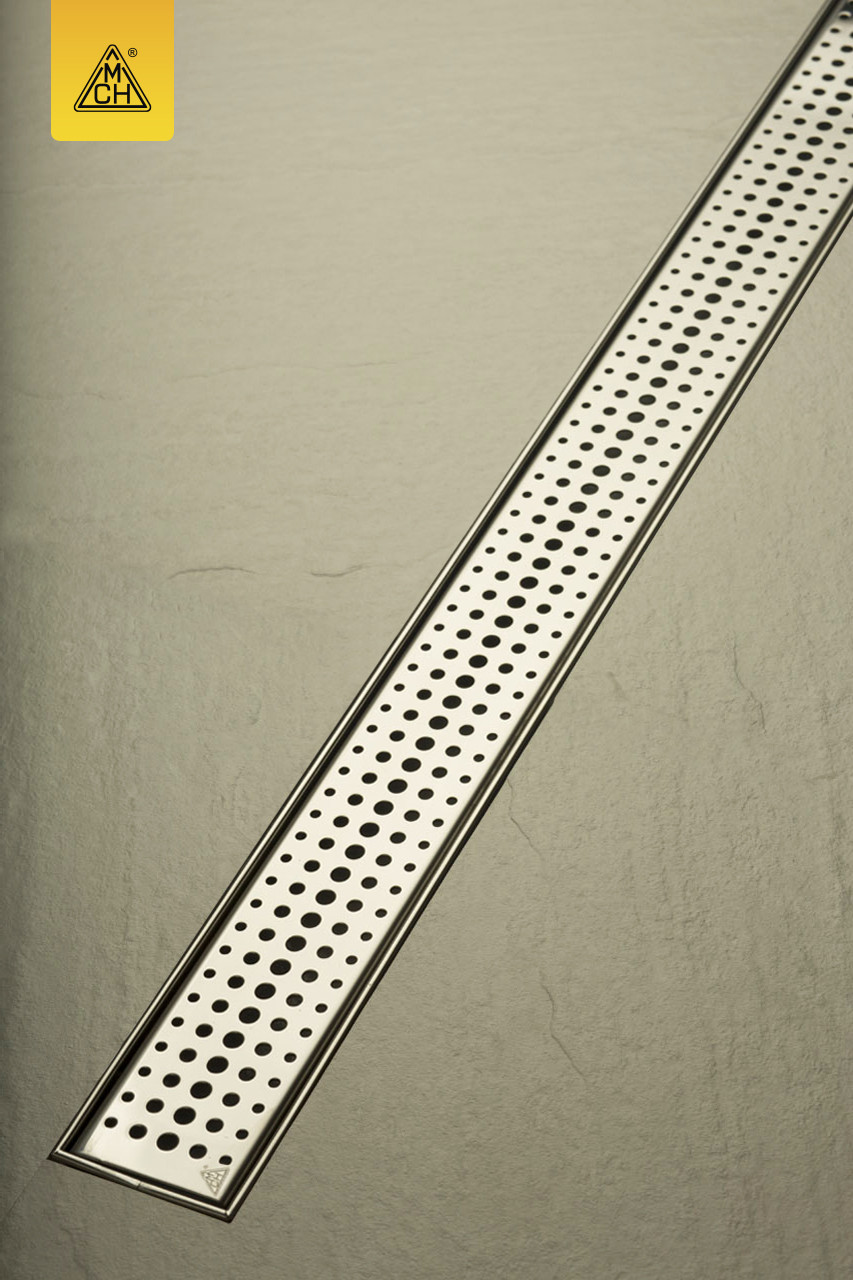 Душовий канал МСН з нержавіючої кромкою і решіткою Бейзик 750 мм