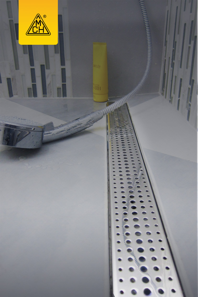 Душовий канал МСН з пластиковою кромкою і гратами Бейзик 450 мм