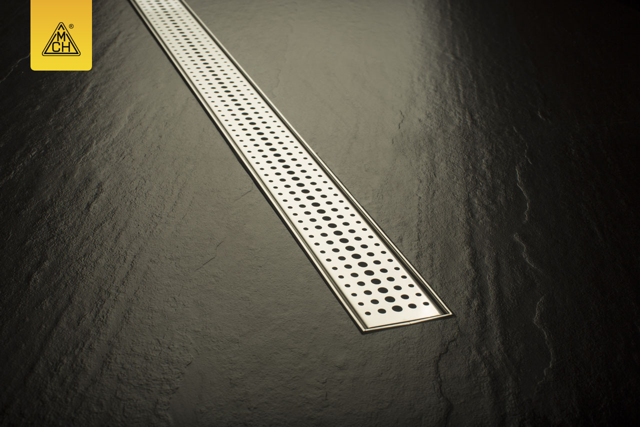 Душовий канал МСН з нержавіючої кромкою і решіткою Бейзик 850 мм