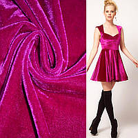 Велюр стрейч малиновий ш.160