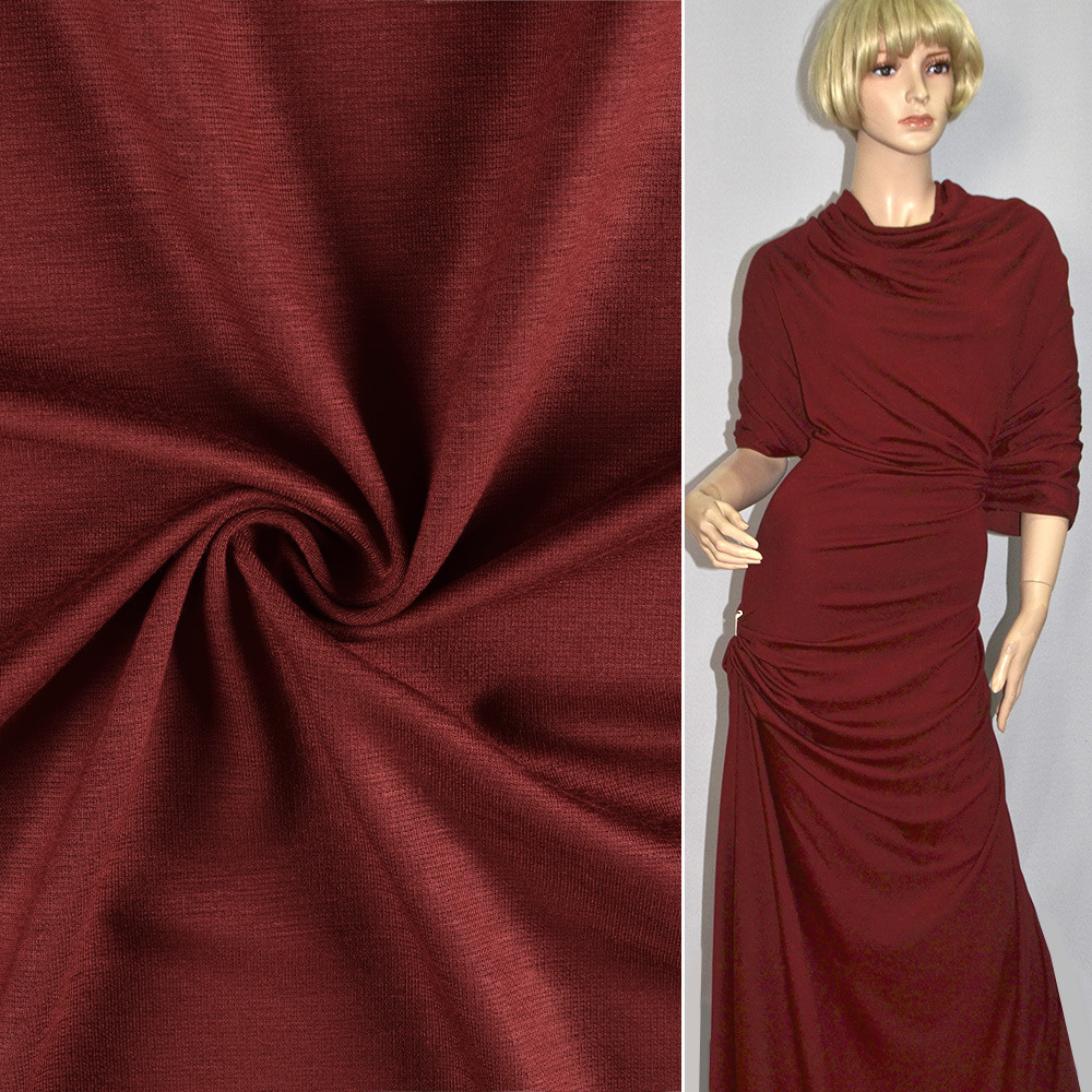 Трикотаж віскозний джерсі стрейч бордовий ш.148