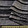 Рогожка костюмна бавовняна з віскозою чорна в білі меланжеві смужки, ш.145, фото 2