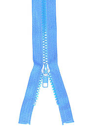 Блискавка тракторна №5 волошкового кольору пластикова довжина 75см 1Б