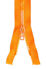 Блискавка тракторна №5 Помаранчевий пластикова довжина 75см 1Б