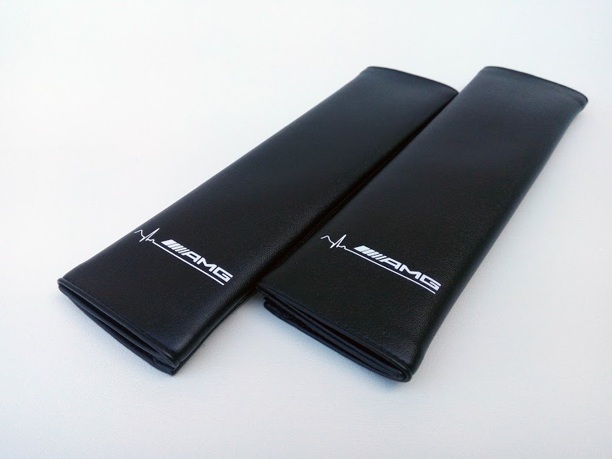 Подушки накладки на ремінь безпеки AMG чорні