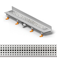 Душовий канал МСН з нержавіючої кромкою і вертикальним фланцем Бейзик 450 мм