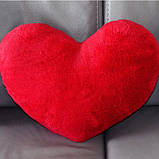 М'яке плюшеве серце-подушка 50 см Велика валентинка Романтичний подарунок коханій дівчині, фото 4
