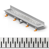 Душовий канал МСН з нержавіючої кромкою і вертикальним фланцем Медіум 450 мм