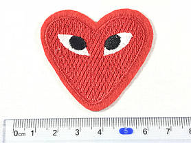 Нашивка Серце з очима 53x50 мм, фото 2