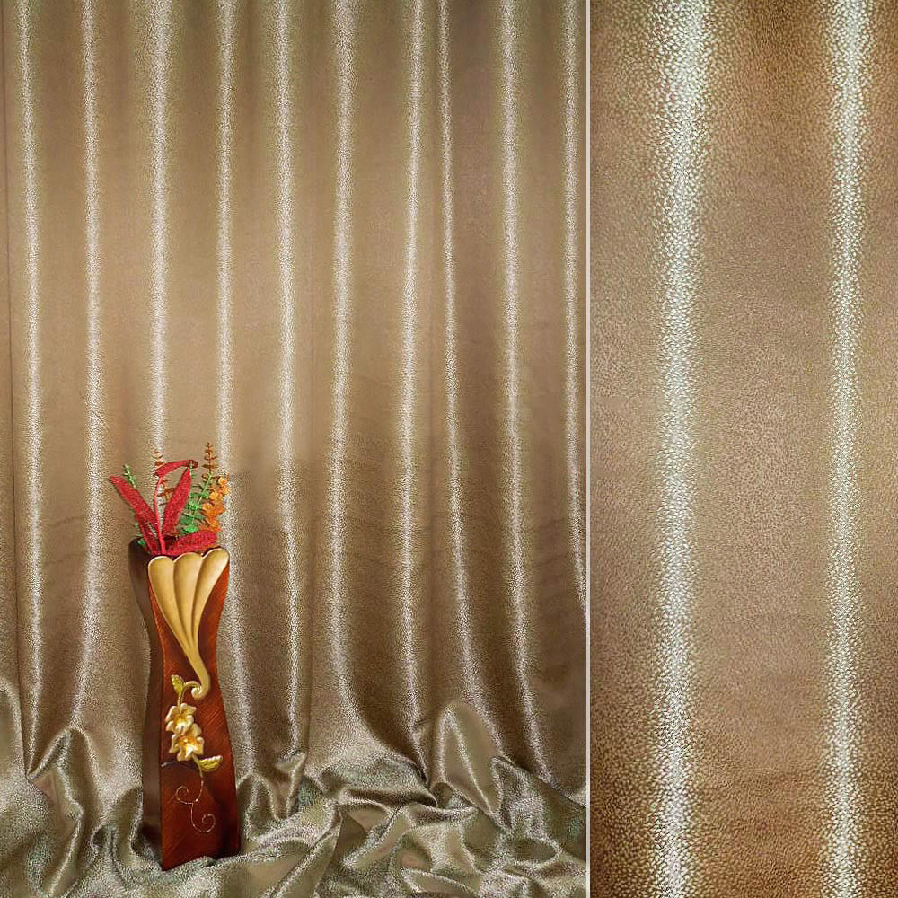 Атлас жакард 2-х-стор. для штор точки коричневий світлий, ш.280