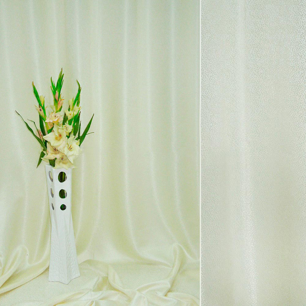 Атлас жакард 2-х-стор. для штор точки молочно-кремовий, ш.280