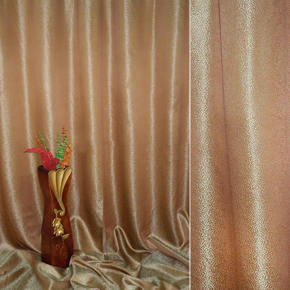 Атлас жакард 2-х-стор. для штор точки коричневий, ш.280