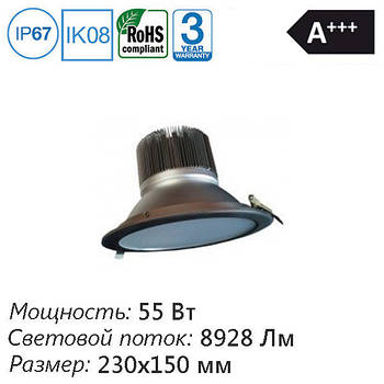 LED круглий 55 Вт