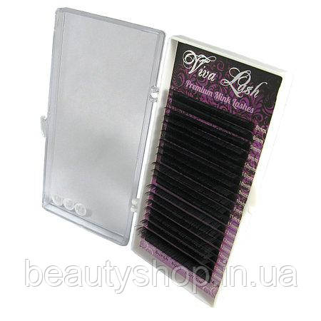 Вії Viva Lash на стрічці для нарощування, чорні (Віва Леш), одна довжина