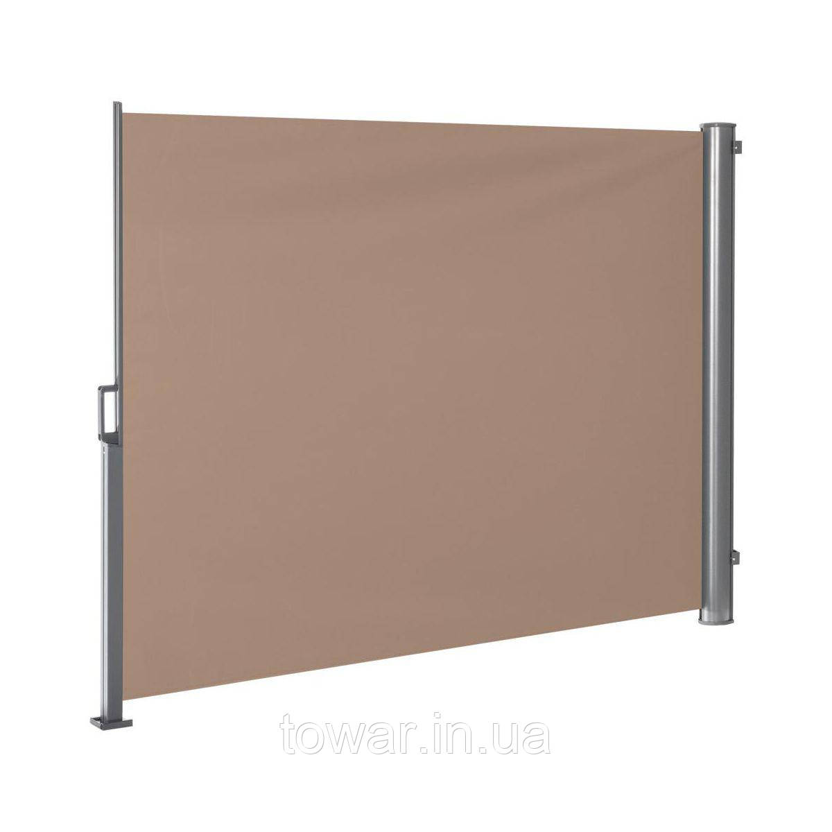 Маркиза бічний балконний тент 300 x 160 см коричневий