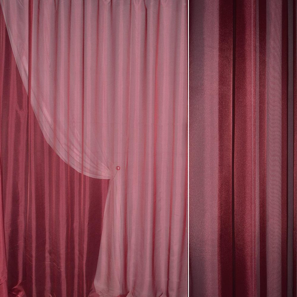 Вуаль тюль шифон вишнева темна, ш.280