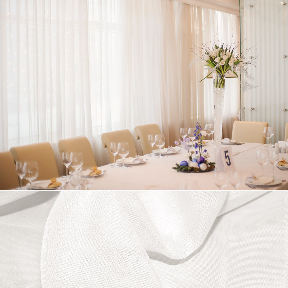 Вуаль тюль шифон молочна, ш.280