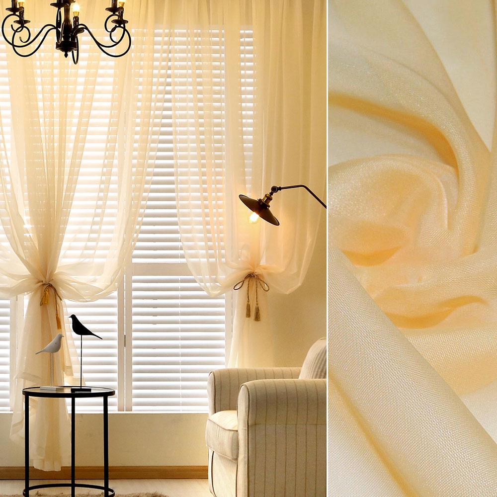 Вуаль тюль шифон гірчично-жовта, ш.276