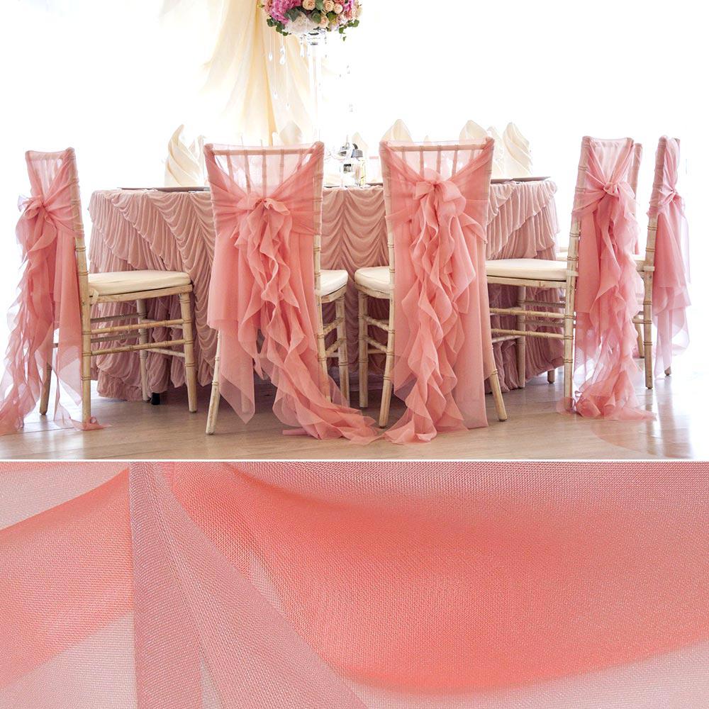 Вуаль тюль шифон коралова світла, ш.280