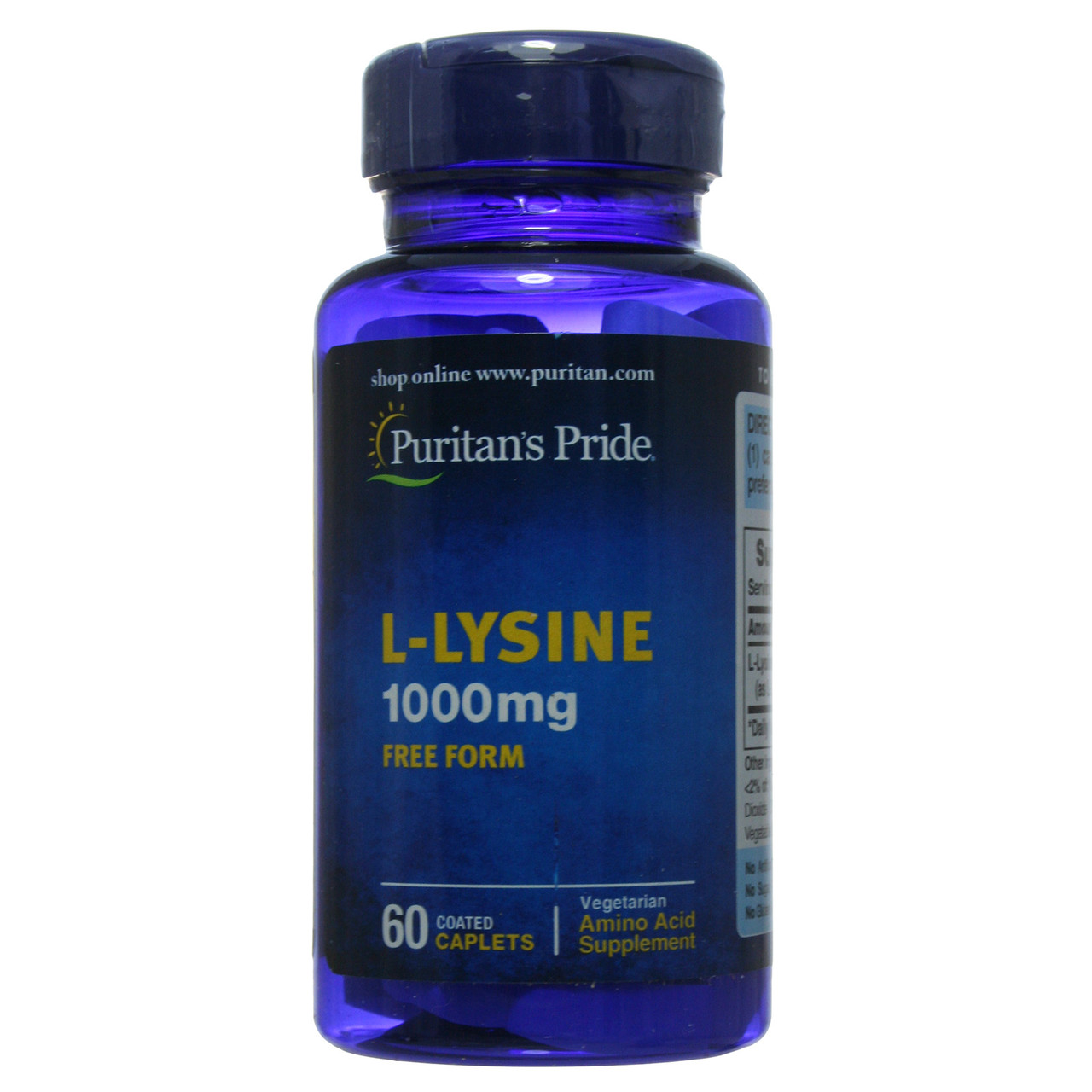 Л-Лизин, L-Lysine 1000 mg, Puritan's Pride, 60 таблеток купить по ...