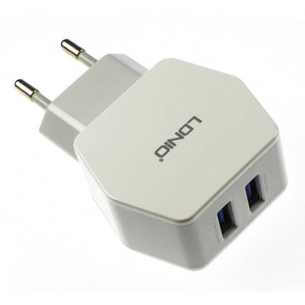 Мережеве ЗП LDNIO DL-AC61 на 2USB (2.1A), фото 3
