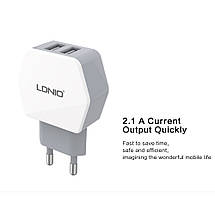 Мережеве ЗП LDNIO DL-AC61 на 2USB (2.1A), фото 5