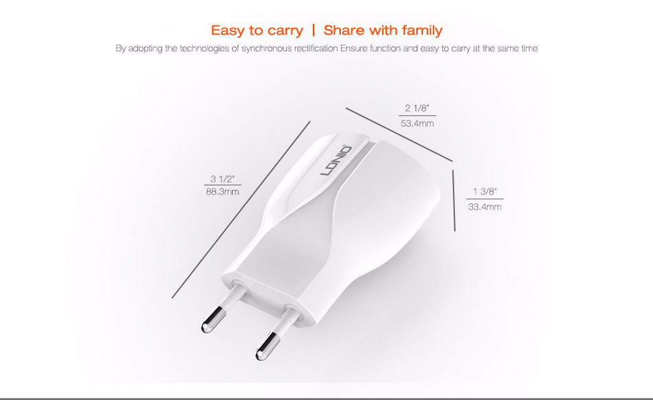 Мережеве ЗП LDNIO A2271 на 2USB (2.1A) для iPhone5/6