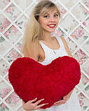 М'яке плюшеве серце-подушка 25 см Яскраві подушки на диван Романтичний подарунок коханій дівчині, фото 2