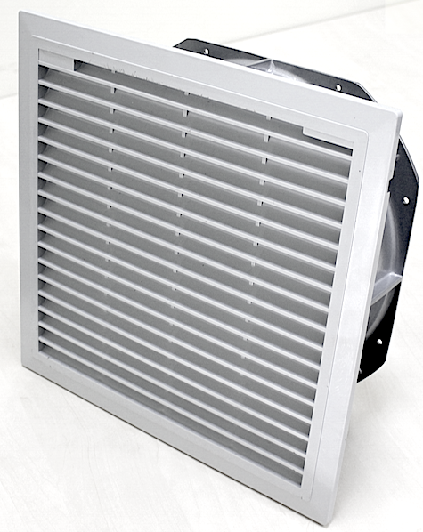 Вентилятор  щитовий з решіткою та фільтром для установки в бічну панель або двері  1860 м3/год, 325х325 мм