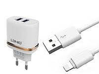 Мережеве ЗП LDNIO DL-AC52 на 2USB для iPhone 5/6 (2,4A) , фото 2