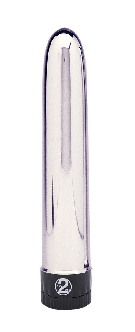 Класичний вібратор — Vibrator Silver Lover, 19х3,3 см., фото 1