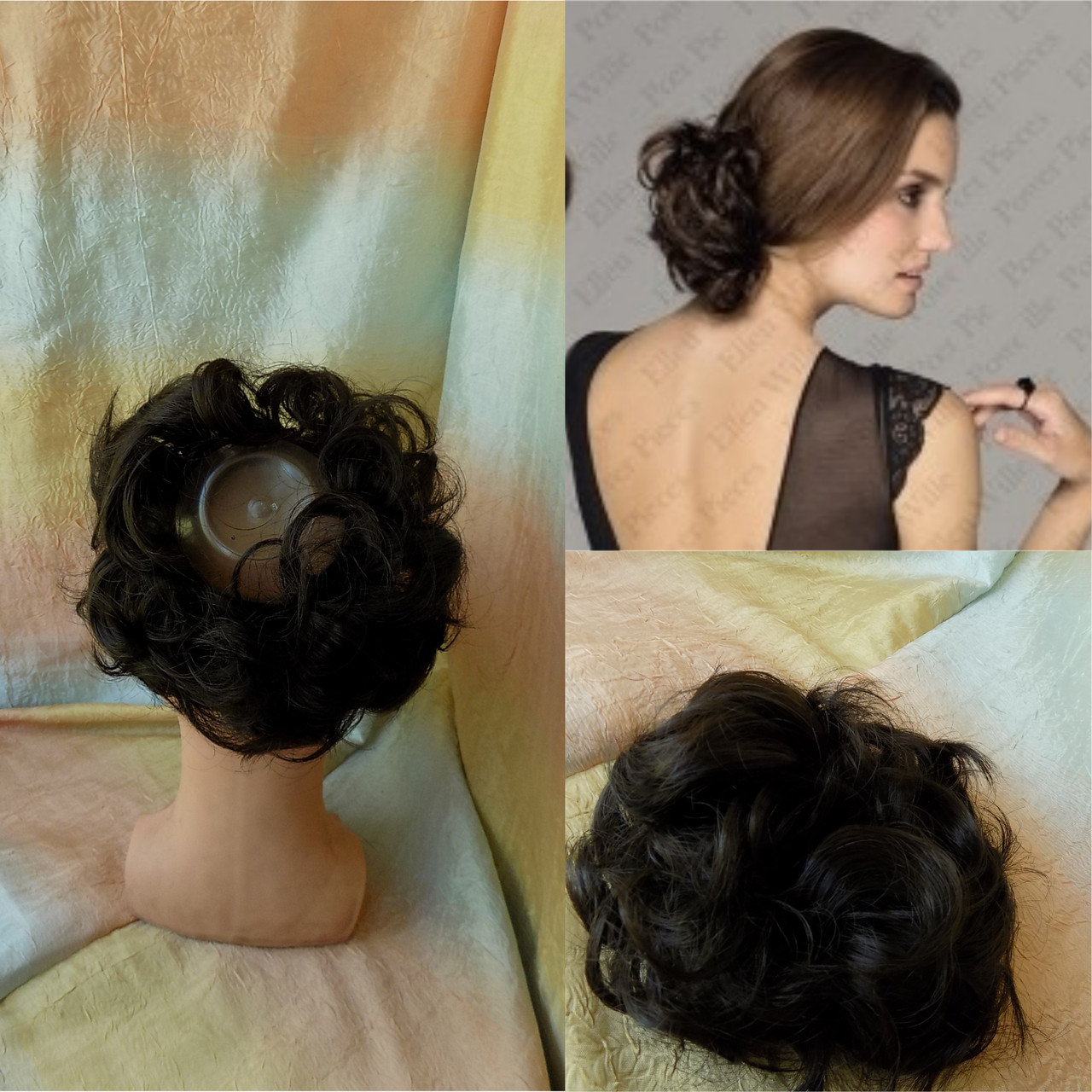 Гумка шиньон з канекалона темно-шоколадний 0215V-4, фото 1