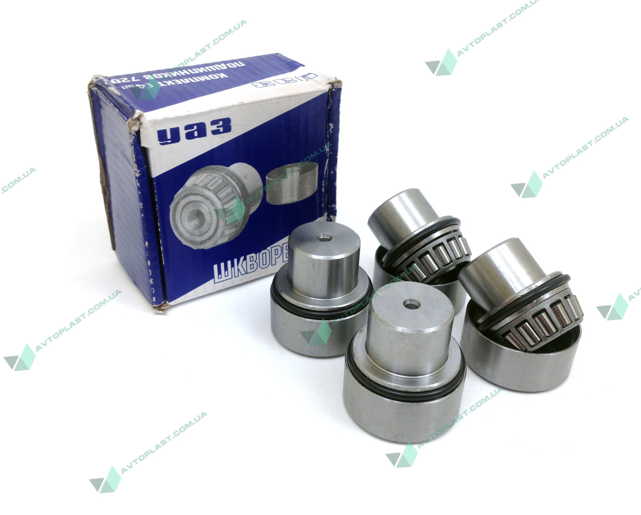 Шкворень УАЗ 452,469 на пiдшипн. Люкс (компл.4шт) (NPS) 452-2304019
