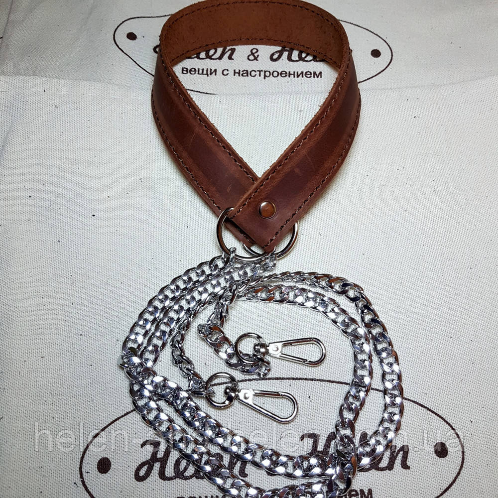 Ручка для сумки (130 см) з ланцюжком на карабінах, фото 1