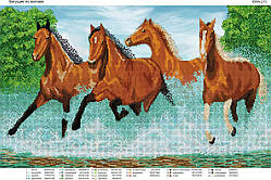 Схема для вишивки бісером КОНІ