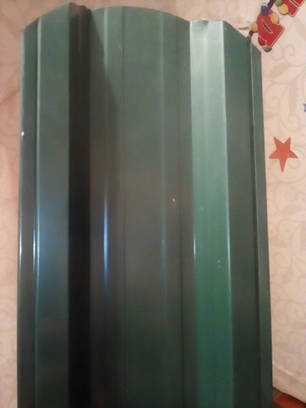 Забір штакетник трапецієподібний металевий зелений двобічний глянець — довжина від 50 см до 2 метрів., фото 2