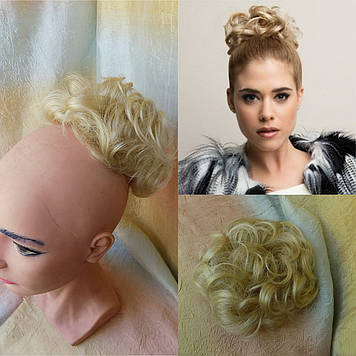 Гумка шиньон з канекалона блонд 0215V-613