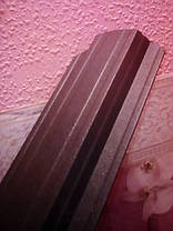 Трапецієподібний штакетник 113 мм двосторонній коричневий., фото 3