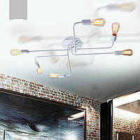 Потолочная белая люстра металлическая без стекла в стиле лофт 20566 серии "Электрико"