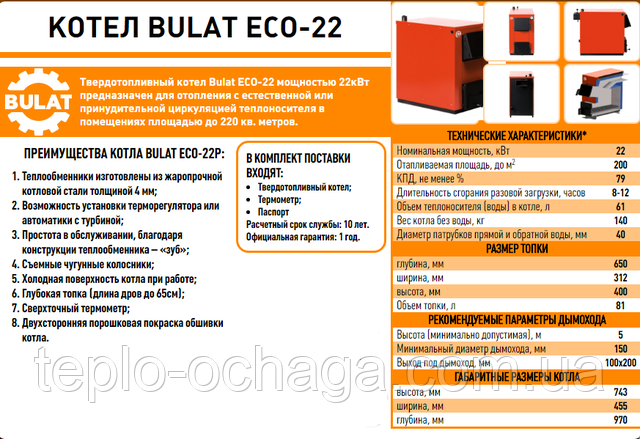 котел булат эко 22