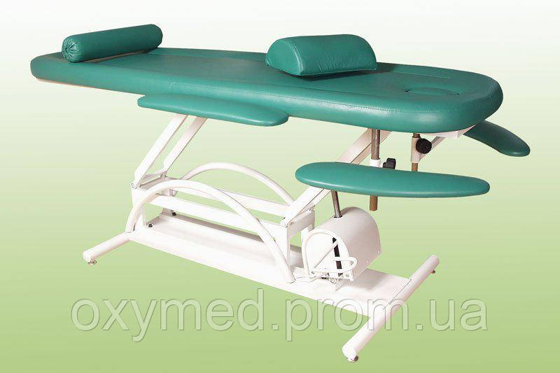 Кушетка масажна КМ-3РГ з гідравлічним регулюванням висоти,  Масажний стіл гідравлічний