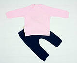 Ошатний рожевий костюм із метеликом для дівчинки, фото 2