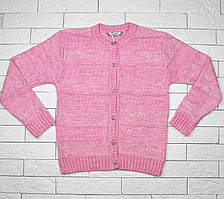 Тепла рожева кофта на ґудзиках для дівчинки